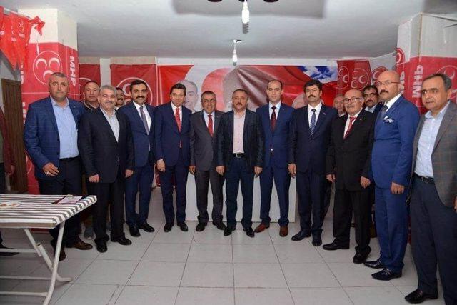 Ak Partili Adaylar Mhp Seçim Bürosunu Ziyaret Etti