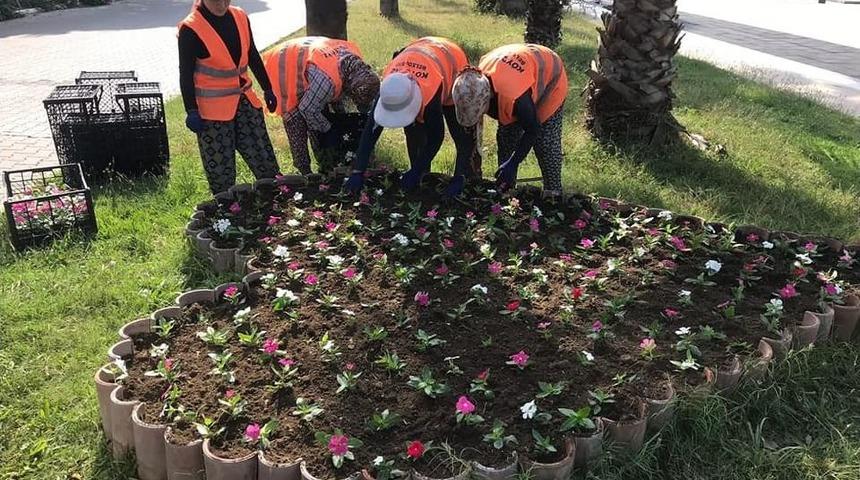 Köyceğiz’de Mevsimlik Çiçek Dikimi