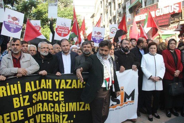 Cuma Namazı Çıkışı Kudüs Kararı Protesto Edildi