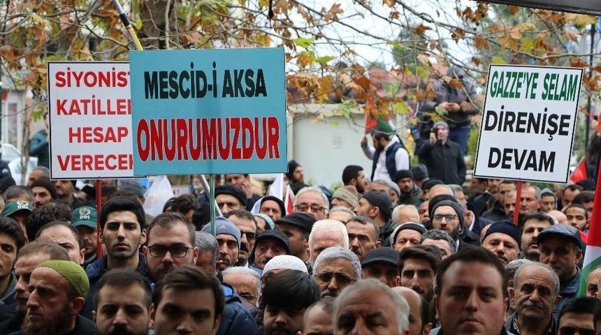 Cumhurbaşkanı Erdoğan&rsquo;ın Memleketi Kud&uuml;s İ&ccedil;in Ayakta
