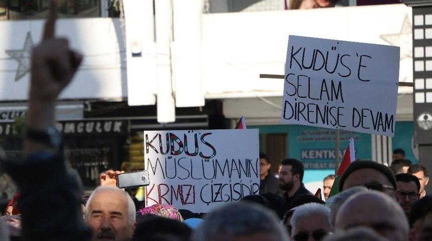 Trump&rsquo;ın Kud&uuml;s Kararı Mersin&rsquo;de Protesto Edildi