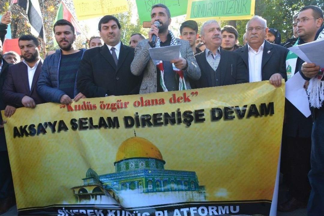 Siverek&rsquo;te Binlerce Kişi Trump&rsquo;un Kararına Tepki G&ouml;sterdi