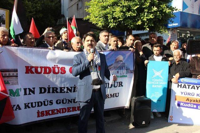 İsrail Ve Abd İskenderun’da Protesto Edildi