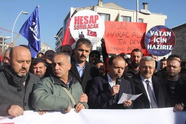 Bolu’da Yüzlerce Kişi İsrail Ve Abd’yi Protesto Etti