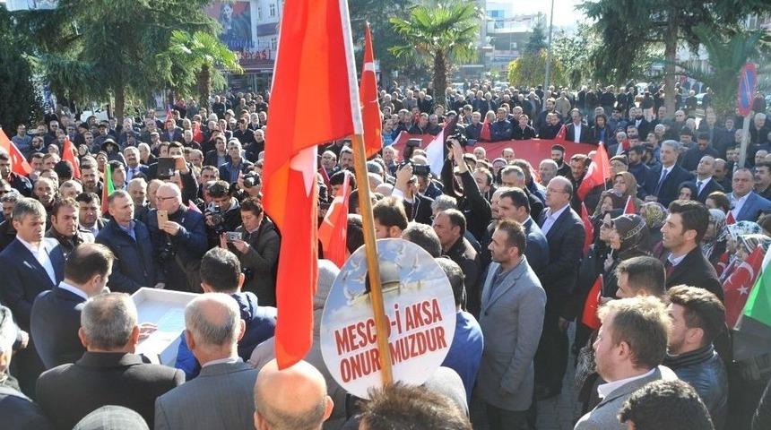 Bafra’da Abd’nin Kudüs Kararı Protesto Edildi