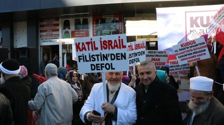 Çekmeköy’de Cuma Namazı Sonrası Kudüs Protestosu