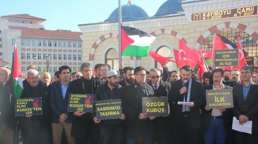 Bilecik&rsquo;te İsrail Ve Abd Başkanı Trump&rsquo;a Tepkiler B&uuml;y&uuml;yor