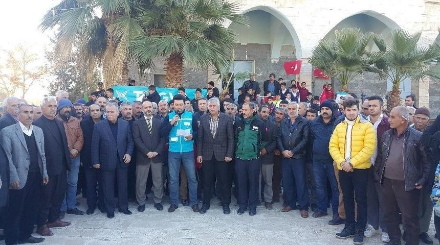 Samsat İl&ccedil;esinde Kud&uuml;s Protestosu