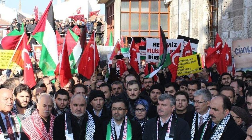 Konya&rsquo;da Kud&uuml;s Protestosu