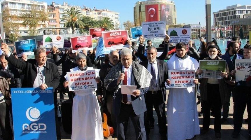 Aydın&rsquo;da Abd Ve İsrail&rsquo;e Kefendi Kud&uuml;s Tepkisi