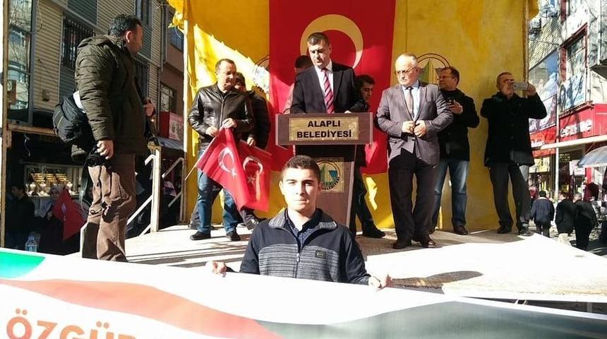 Trump&rsquo;ın Kud&uuml;s Kararı Alaplı&rsquo;da Protesto Edildi