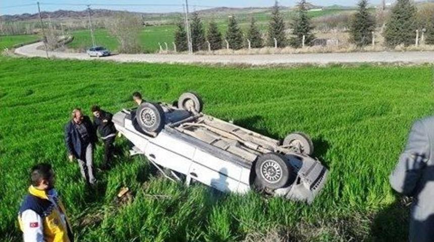 Otomobil Takla Attı: 1 Yaralı