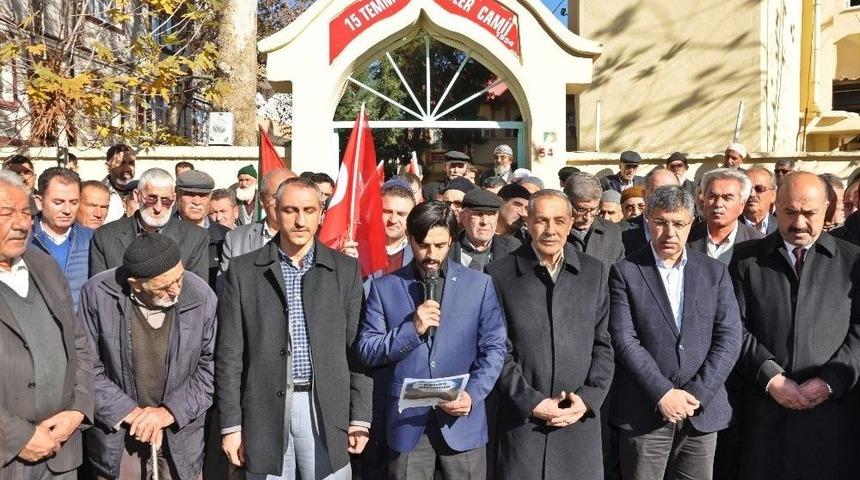 G&ouml;lbaşı İl&ccedil;esinde Kud&uuml;s Eylemi Yapıldı