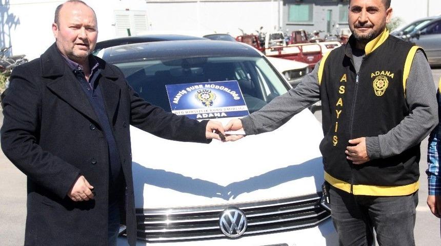 &Ccedil;alınan Otomobiline Adana&rsquo;da Kavuştu