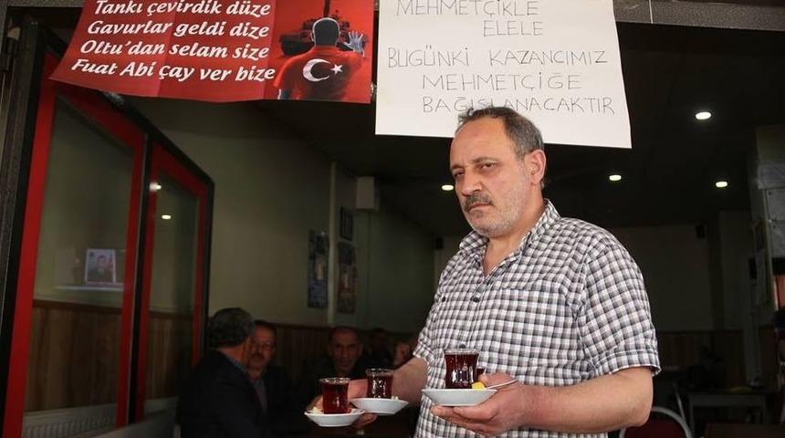 Oltulu &Ccedil;aycı Bir G&uuml;nl&uuml;k Kazancını Şehit Ailelerine Bağışladı