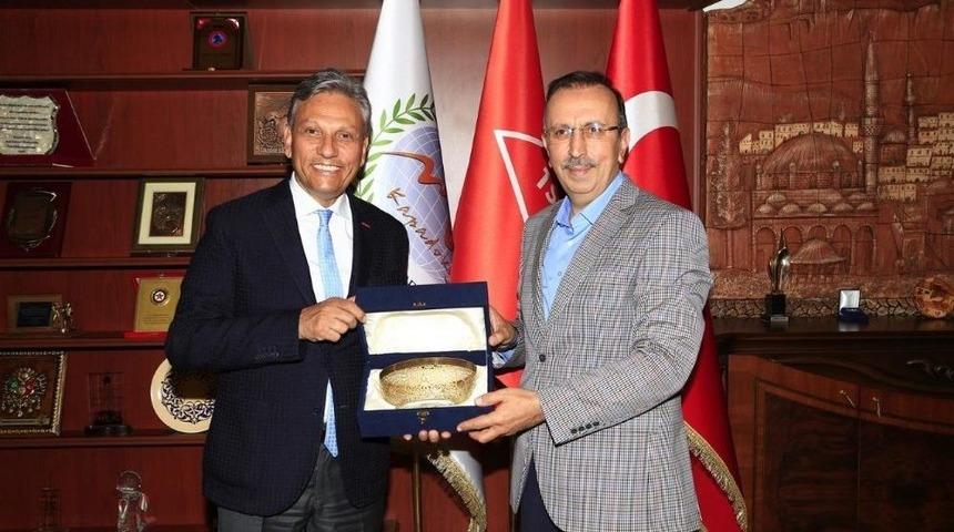 T&uuml;rsab Başkanı Bağlıkaya, Belediye Başkanı Se&ccedil;en&rsquo;i Ziyaret Etti