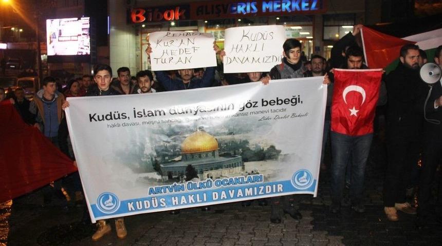 Artvin&rsquo;de &Uuml;lk&uuml; Ocakları&rsquo;ndan Kud&uuml;s Tepkisi