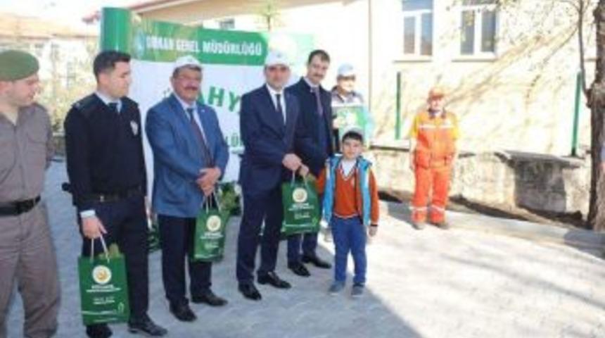 Altıntaş&rsquo;ta &Ouml;ğrencilere Fidan Dağıtıldı