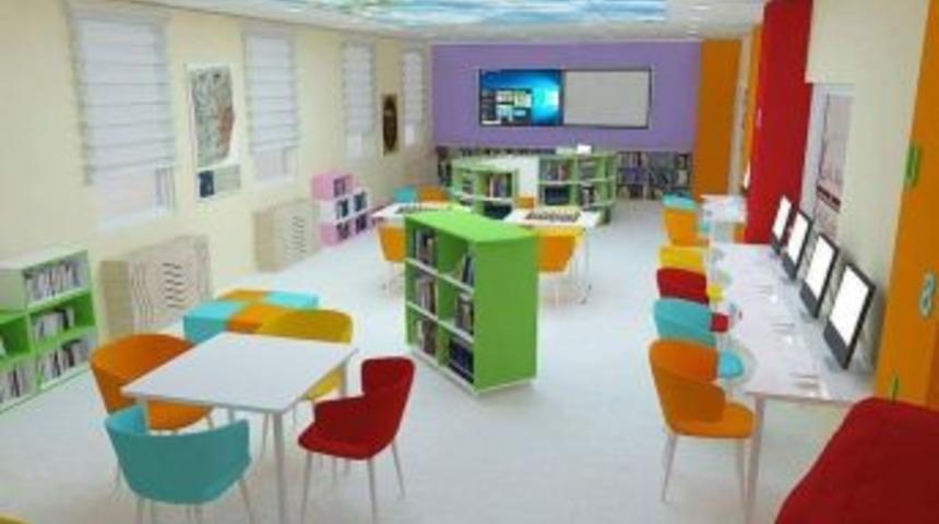 Aslanapa&rsquo;da 2 Okula Z-k&uuml;t&uuml;phane