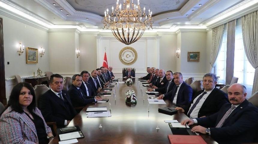 Ato Y&ouml;netimi Başbakan Yıldırım&rsquo;ı Ziyaret Etti