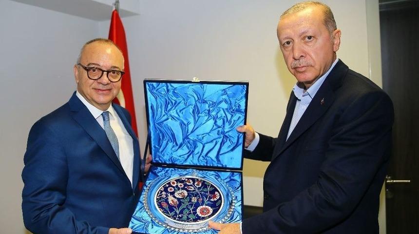 Başkan Erg&uuml;n Cumhurbaşkanı Erdoğan İle Bir Araya Geldi