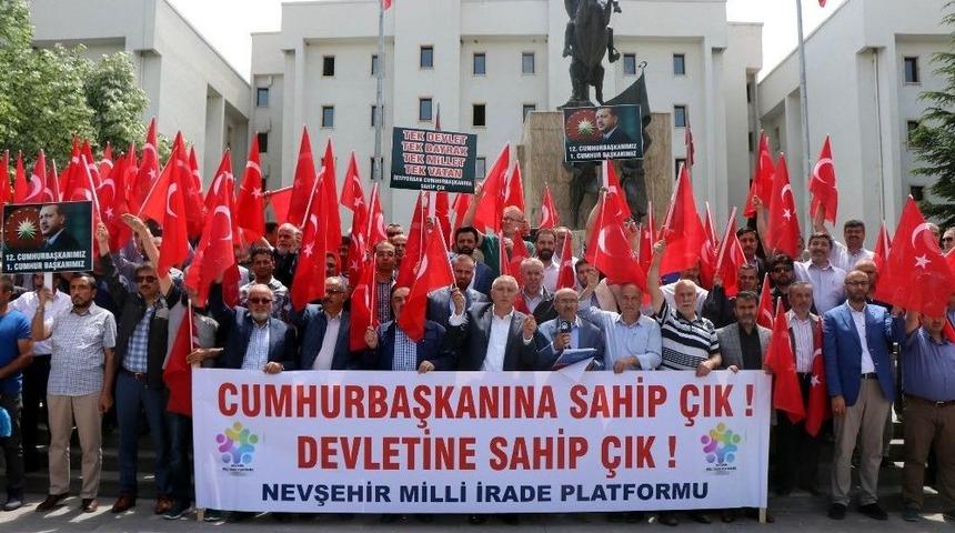 Nevşehir&rsquo;de Sivil Toplum &Ouml;rg&uuml;tleri, Cumhurbaşkanı Erdoğan&rsquo;ı Desteklediklerini A&ccedil;ıkladı