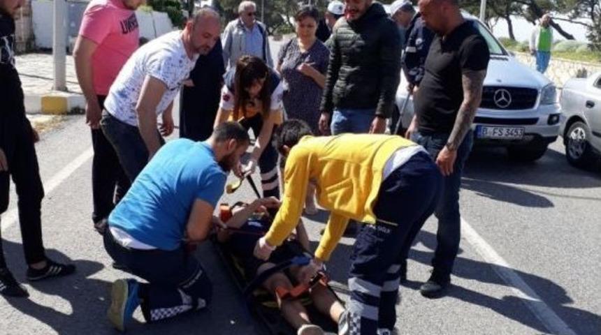 Ayvalık&rsquo;ta Trafik Kazası; 1 Yaralı