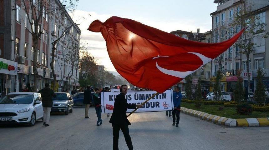Zile’de Kudüs İçin Tek Yürek Yürüyüşü