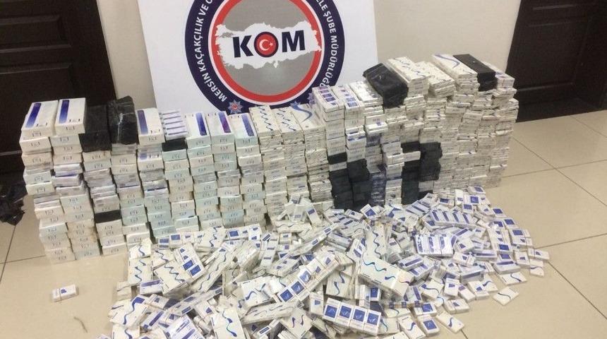 Mersin&rsquo;de Ka&ccedil;ak Sigara Operasyonu