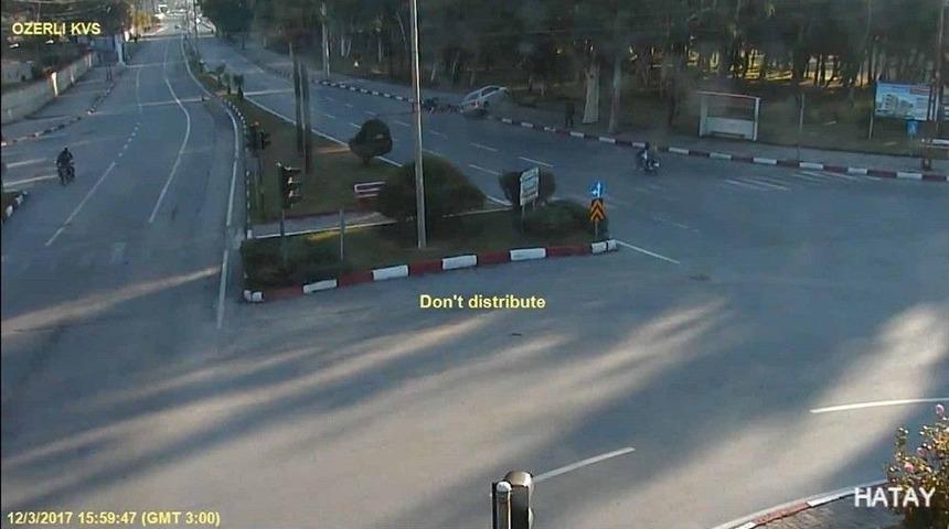 Hatay&rsquo;daki Trafik Kazaları Kamerada