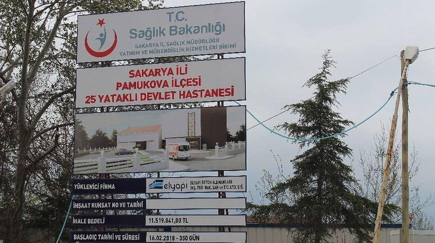 Pamukova İl&ccedil;e Hastane Binasının Temeli Atıldı