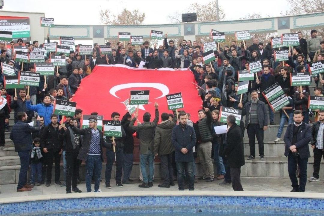 Konya&rsquo;da Stk&rsquo;lardan Kud&uuml;s Protestosu