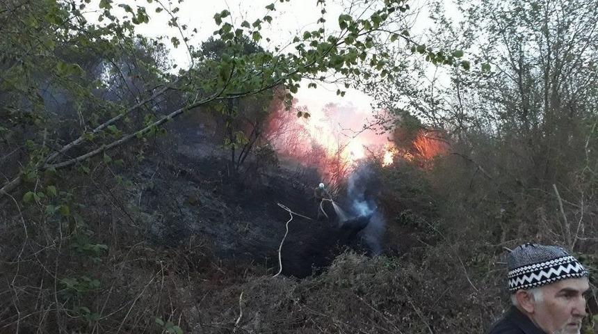 Ak&ccedil;akoca&rsquo;da &Ccedil;ıkan Yangın B&uuml;y&uuml;meden S&ouml;nd&uuml;r&uuml;ld&uuml;