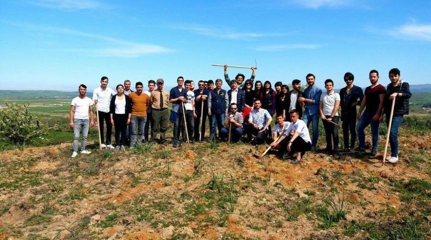 &Ouml;ğrenciler Fidan Dikti