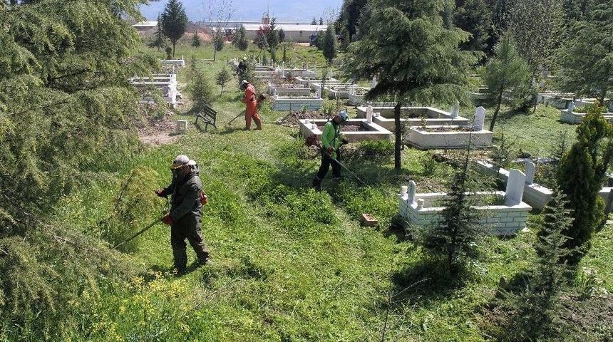 Başiskele Mezarlıklarında Ot Temizliği