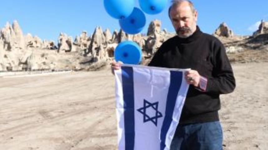 Nevşehir&rsquo;de Tek Kişilik İsrail Ve Abd Protestosu