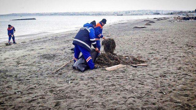 Büyükçekmece’de Lodosun İzleri Silindi