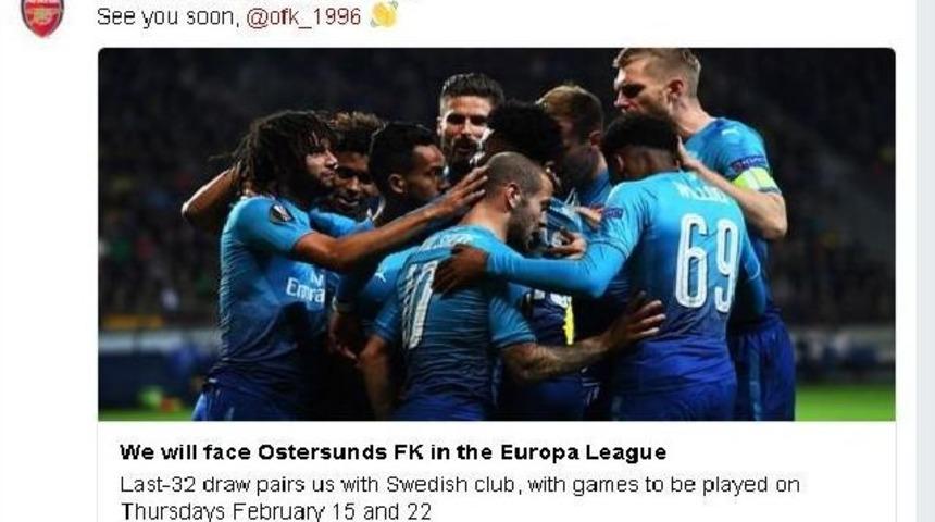 &Ouml;stersunds&rsquo;tan Arsenal&rsquo;a G&ouml;nderme