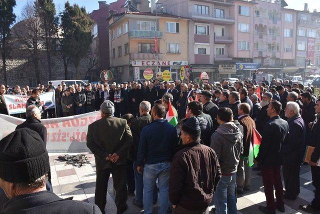 Dursunbey’de Stk’lardan Abd Ve İsrail’e Kudüs Protestosu