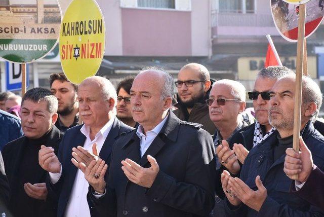 Dursunbey’de Stk’lardan Abd Ve İsrail’e Kudüs Protestosu