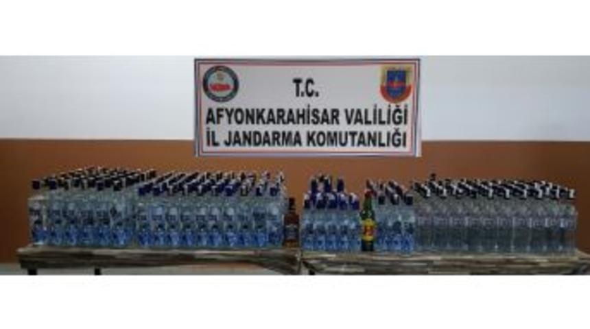 Jandarma 254 Şişe Kaçak İçki Ele Geçirdi