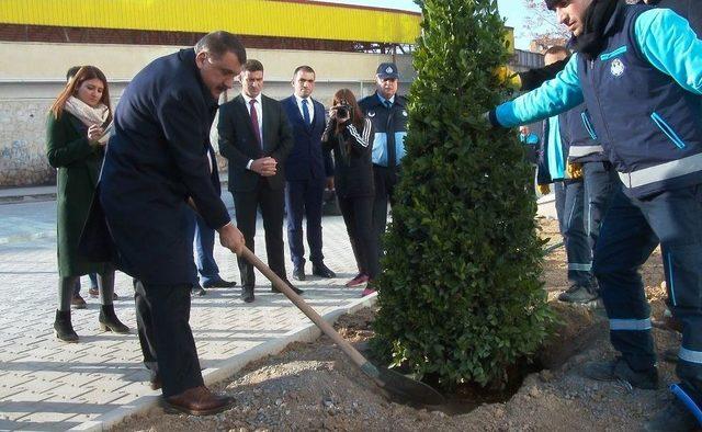 Battalgazi Belediyesinin Yeni Binasında Peyzaj Çalışmaları Sürüyor