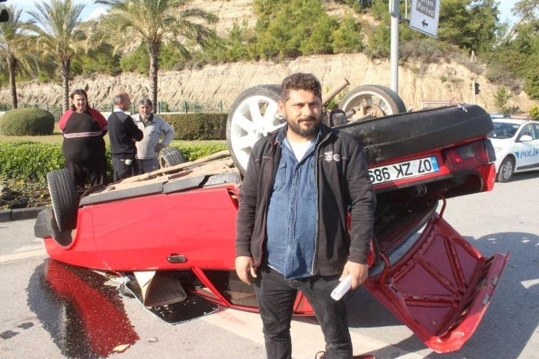 Hurdaya D&ouml;nen Ara&ccedil;tan Burnu Kanamadan &Ccedil;ıktı