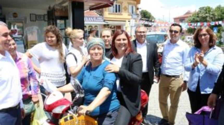 Başkan Çerçioğlu, Yenipazar’da Motosikletle Seçim Çalışması Yaptı