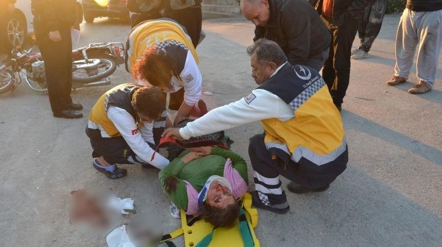 Ekmek Almaktan D&ouml;nen Kadına Motosiklet &Ccedil;arptı