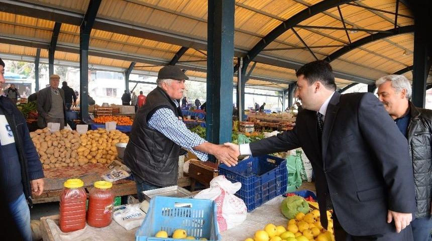 Başkan Avcı, Pazar Esnafını Ziyaret Etti