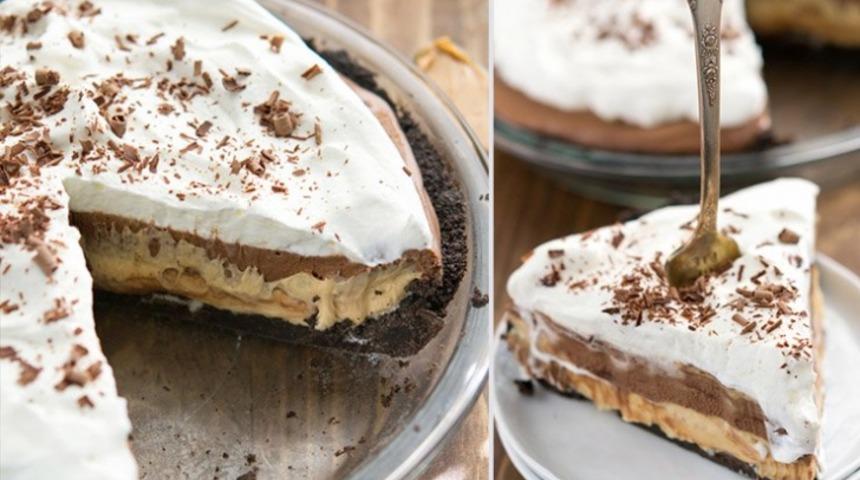 Fıstık Ezmeli Çikolatalı Krem Pasta