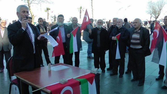 Akçakoca’da Stk Temsilcileri, Abd’nin Kudüs Kararını Protesto Ettiler