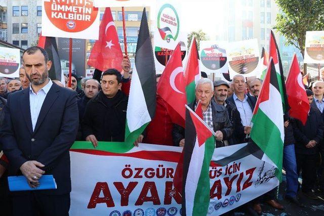 Rize’de Kudüs Protestoları Sürüyor