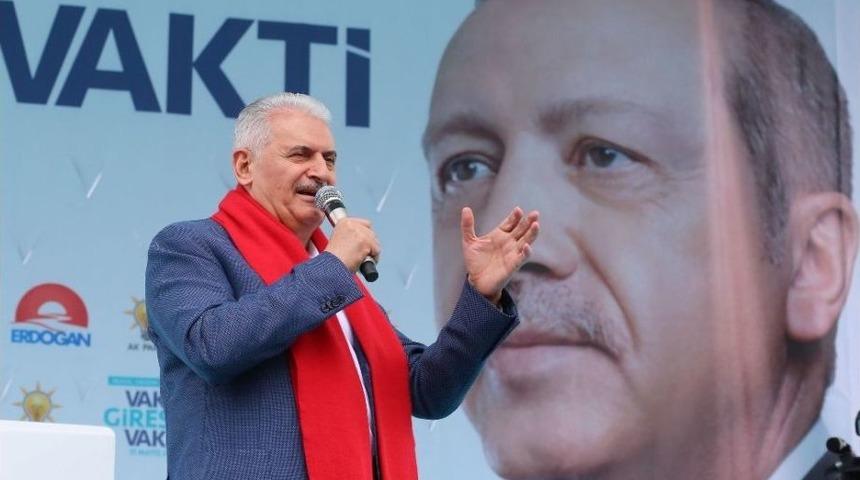 Başbakan Yıldırım: &ldquo;ince Eleyip Sık Dokuyacaksınız; İnce&rsquo;yi Eleyip Erdoğan&rsquo;ı Se&ccedil;eceksiniz&rdquo;